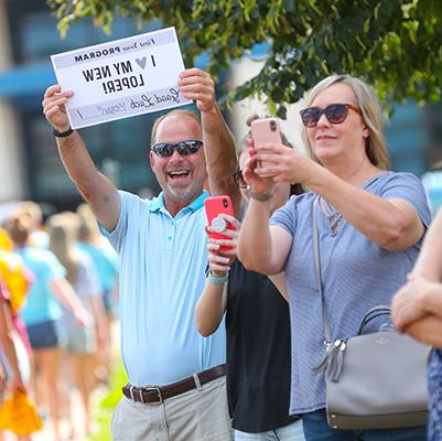 parents at blue and gold